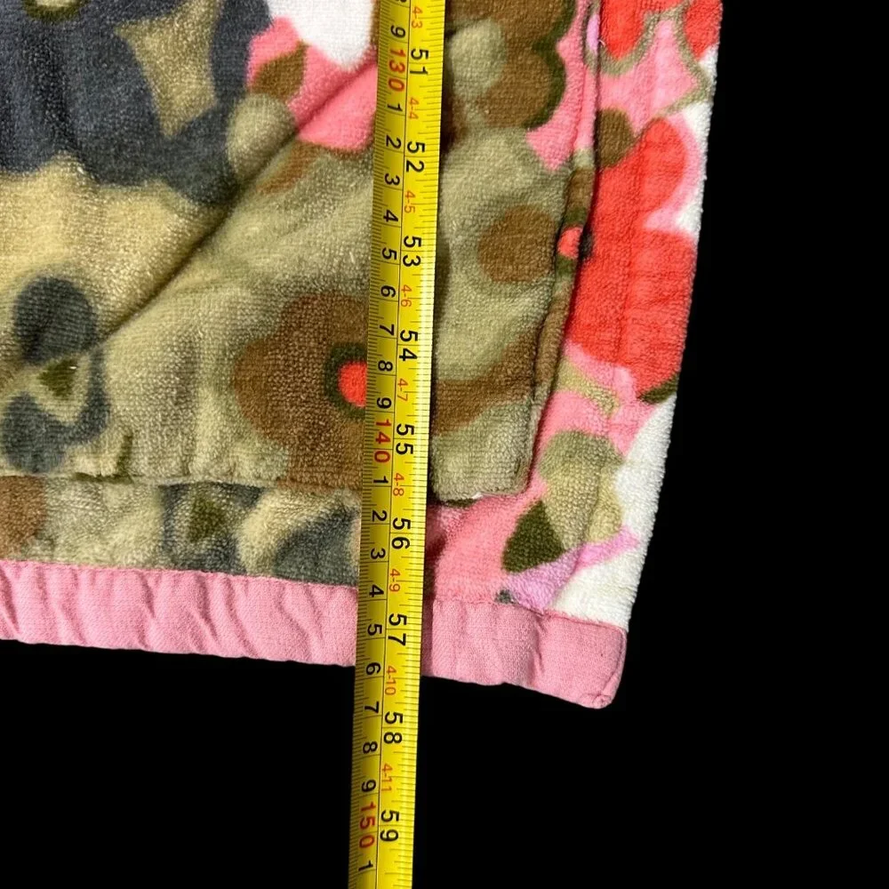 Flower Power Beach Towel Gap Kids Floral Pink Green Pocket Cotton Retro Style